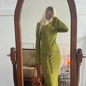 Olive Green maxi dress